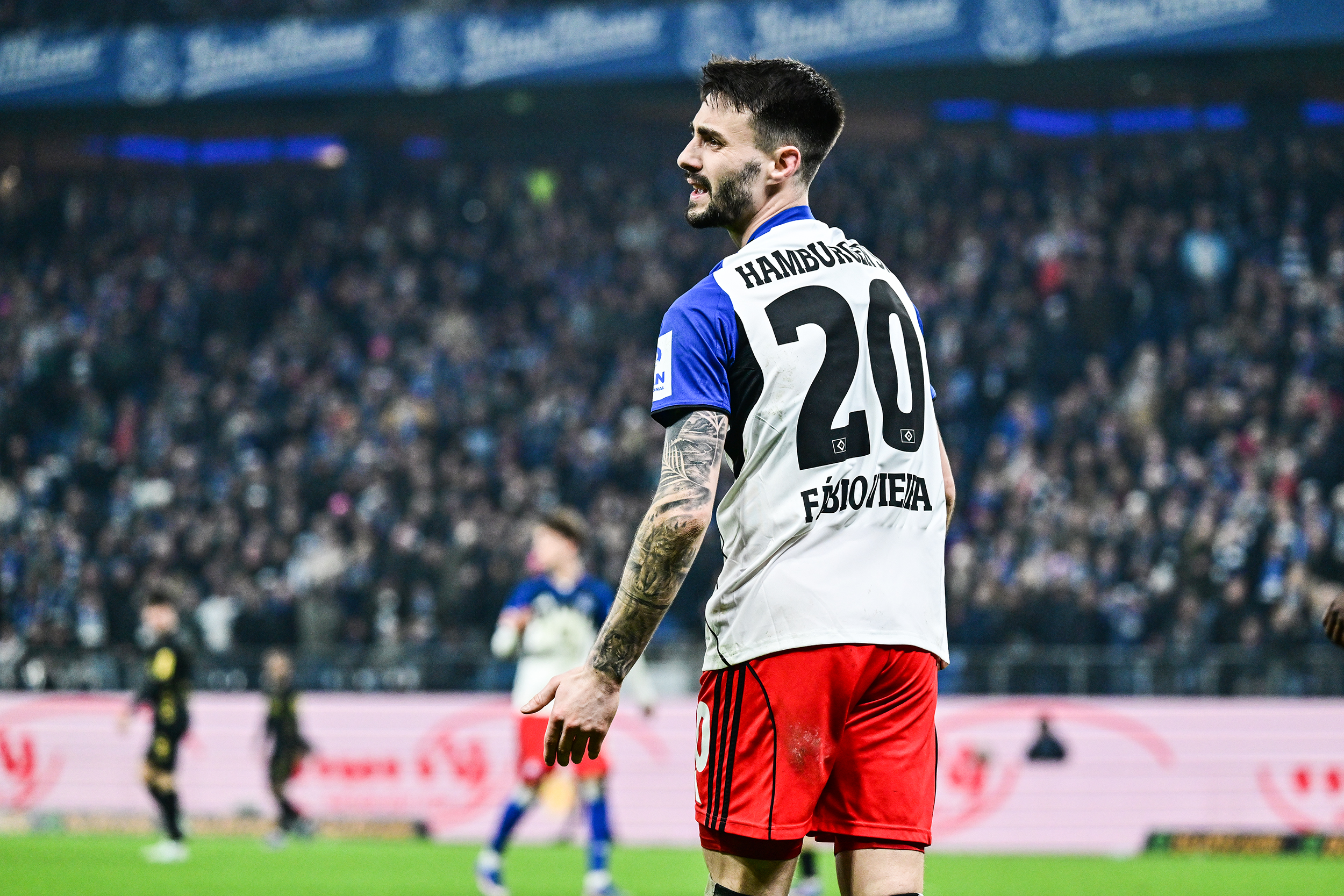 Fabio Vieira kurbelte das HSV-Offensivspiel in der Schlussphase trotz Unterzahl immer wieder an