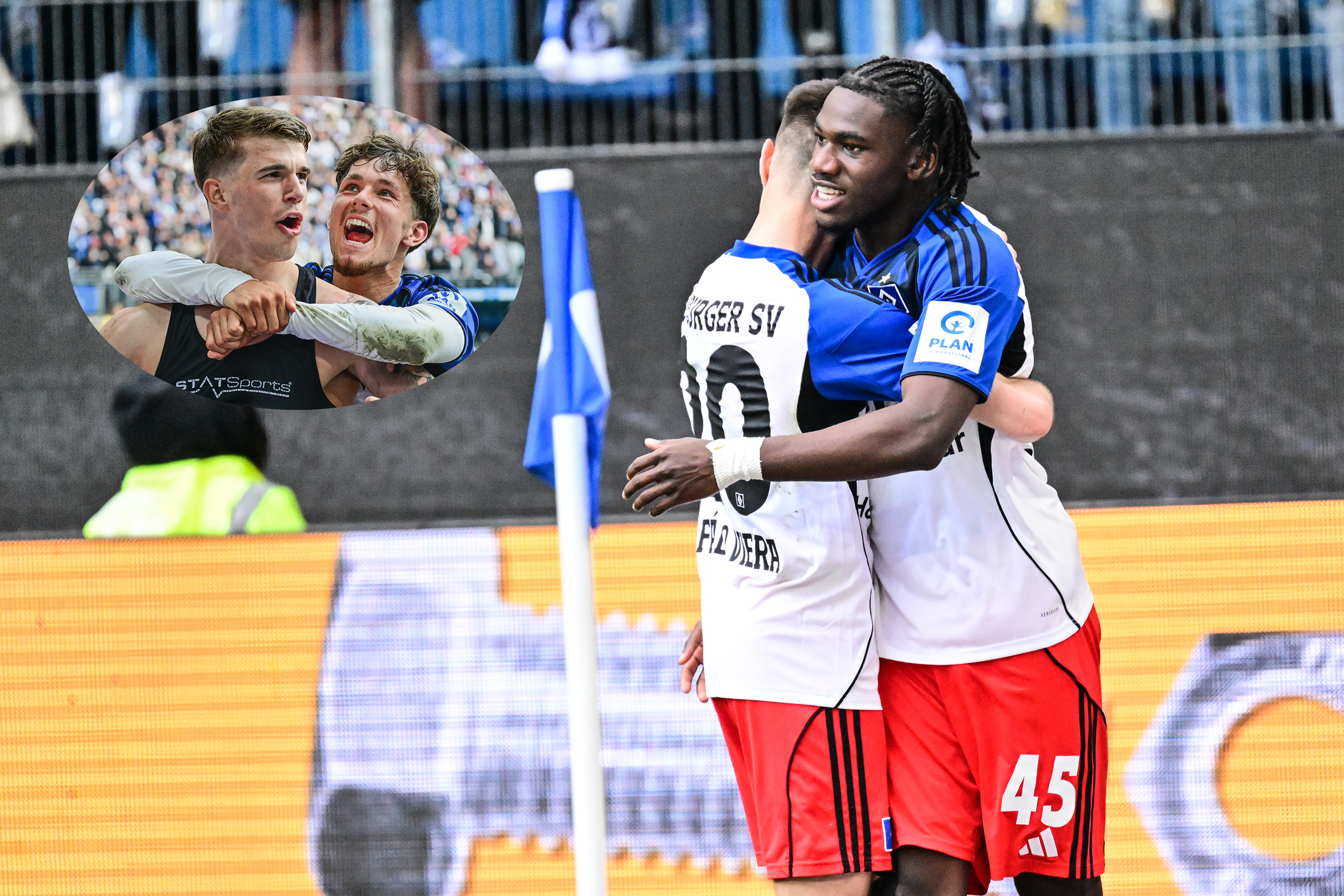 Du betrachtest gerade HSV-Zukunft begeistert den Volkspark: Stange und Baldé nutzen ihre große Bühne