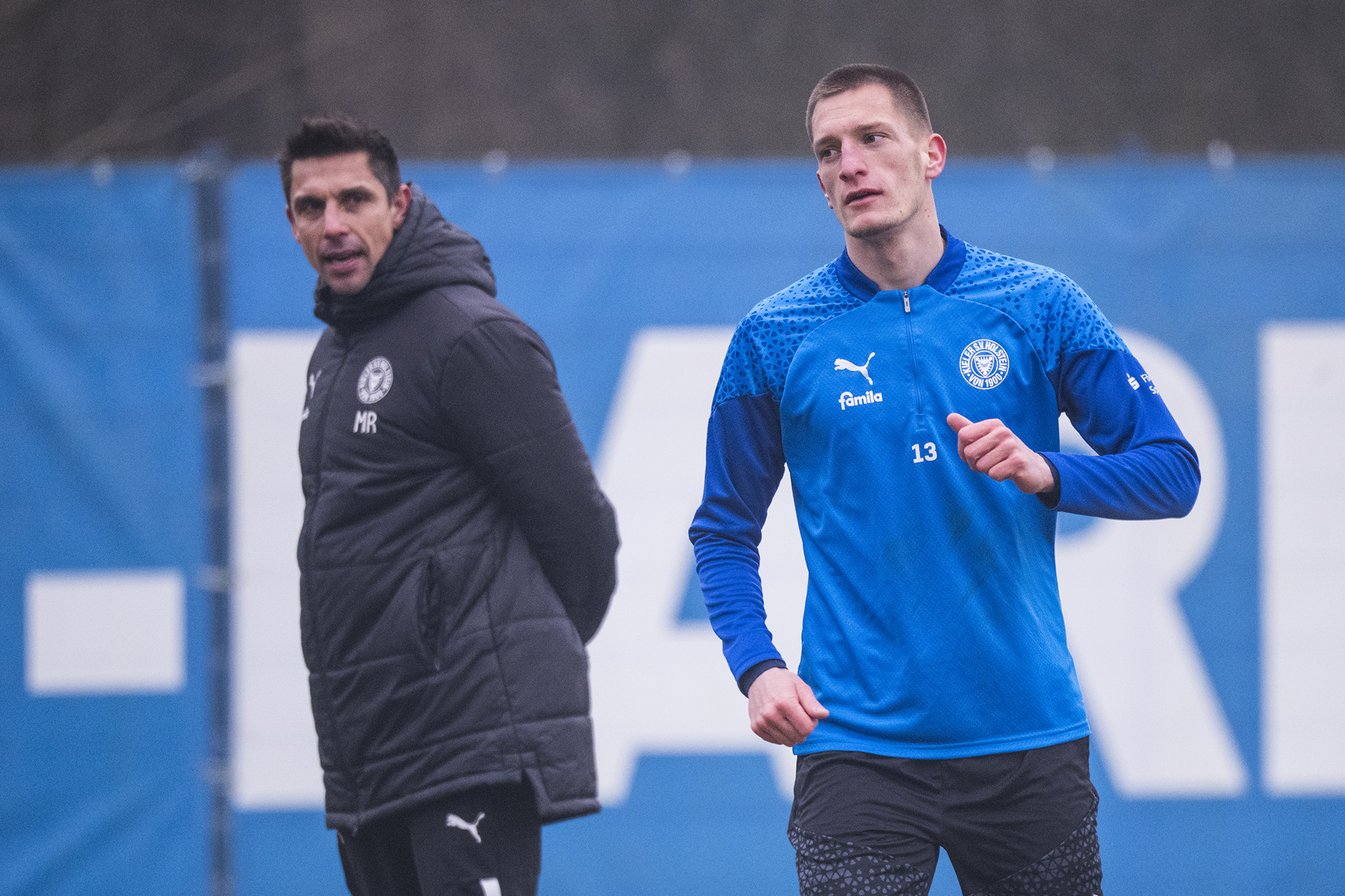 Neuzugang Ivan Nekic (re.) mit Trainer Marcel Rapp